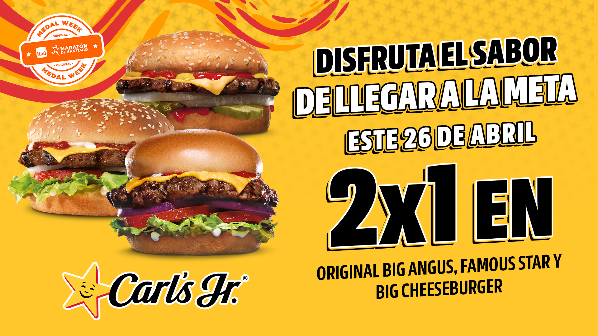 Carl's Jr 2x1 Medal Week