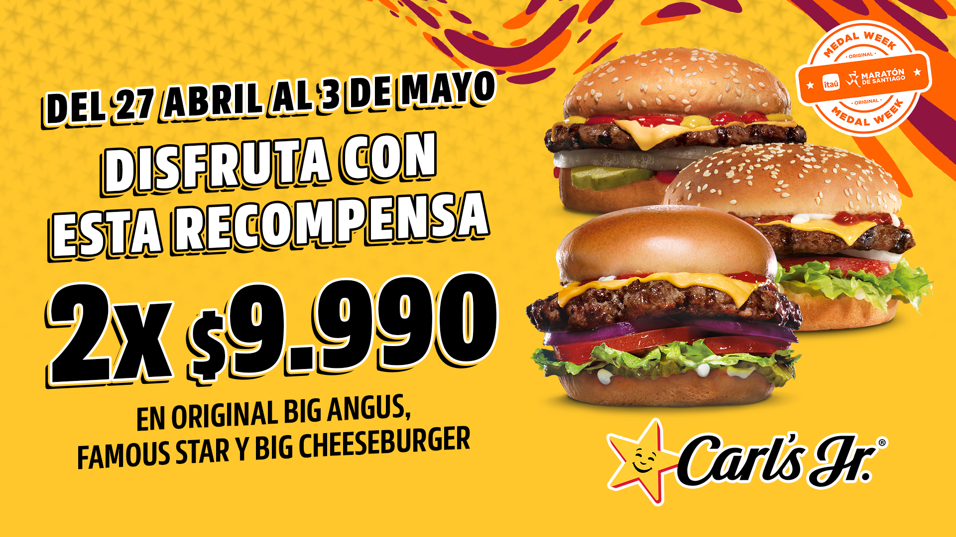 Carl's Jr 2x10 Medal Week